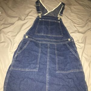 the gap overall denim dress
